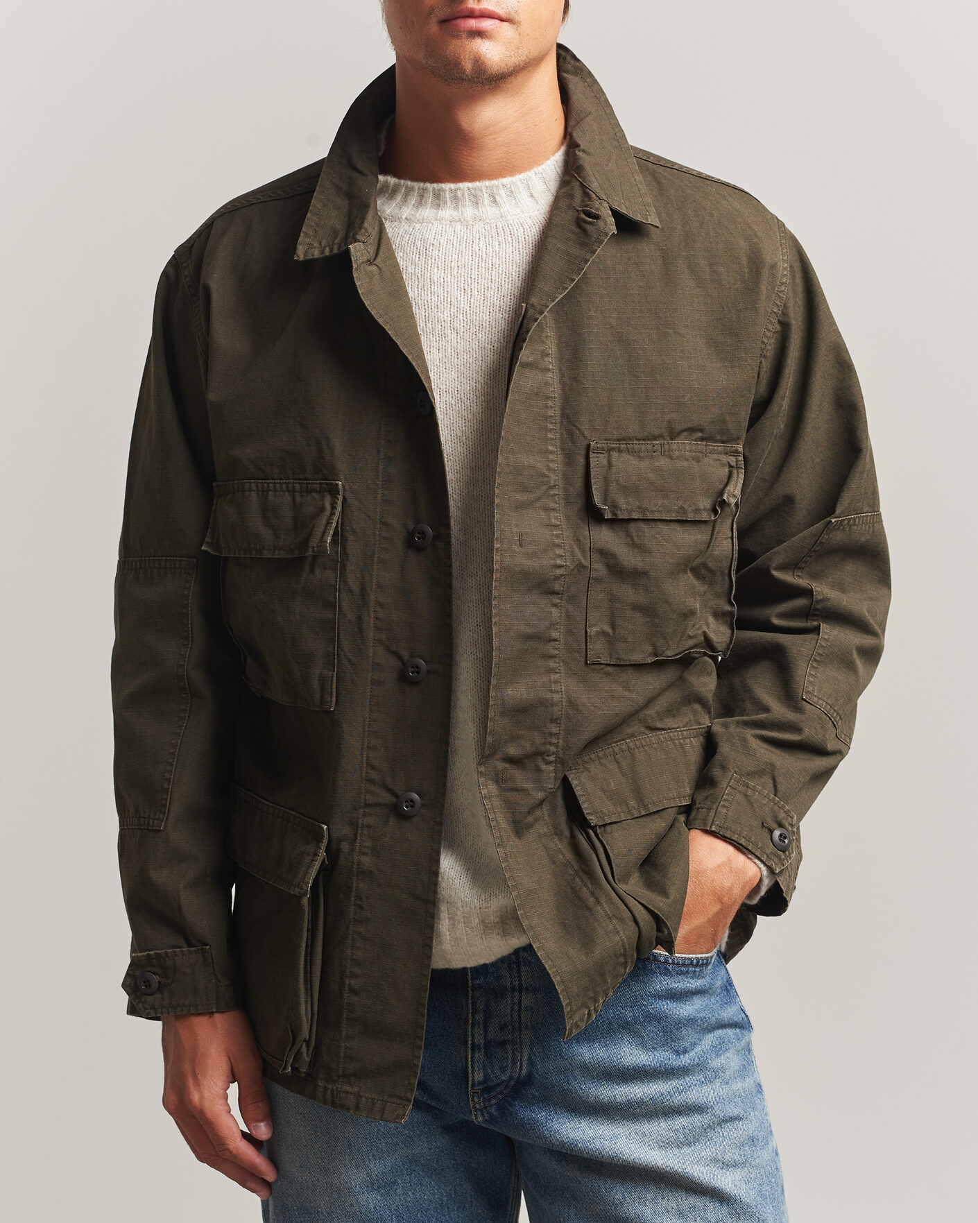 Mies | Takit | orSlow | B.D.U. Stone Washed Jacket Coffee Brown
