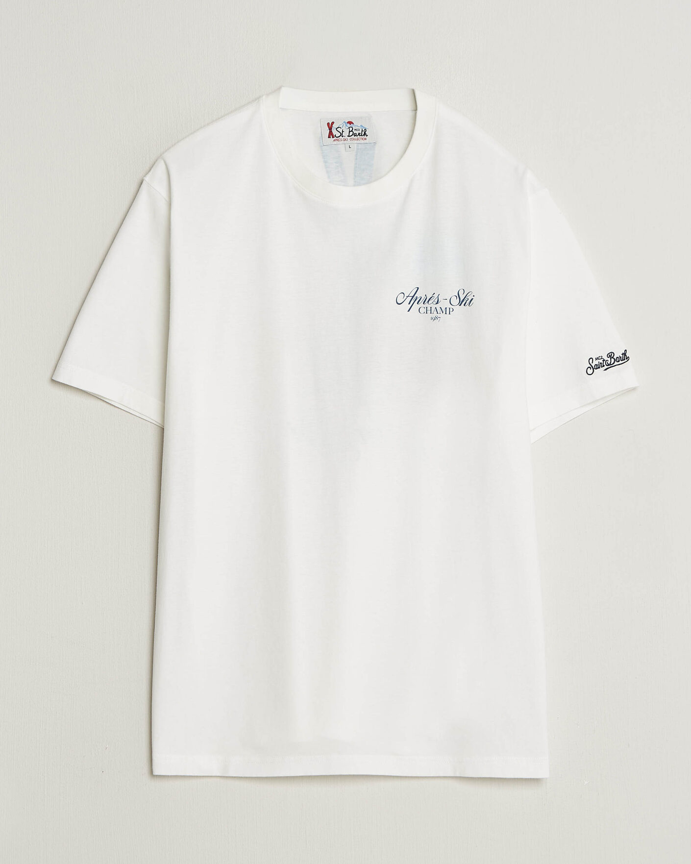 Mies | T-paidat | MC2 Saint Barth | Back Printed Cotton T-Shirt Ski Post Race