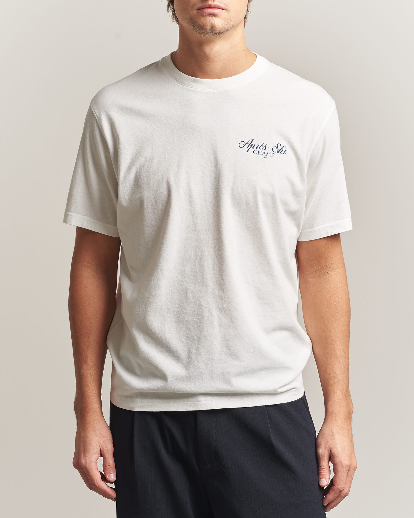 Mies | T-paidat | MC2 Saint Barth | Back Printed Cotton T-Shirt Ski Post Race