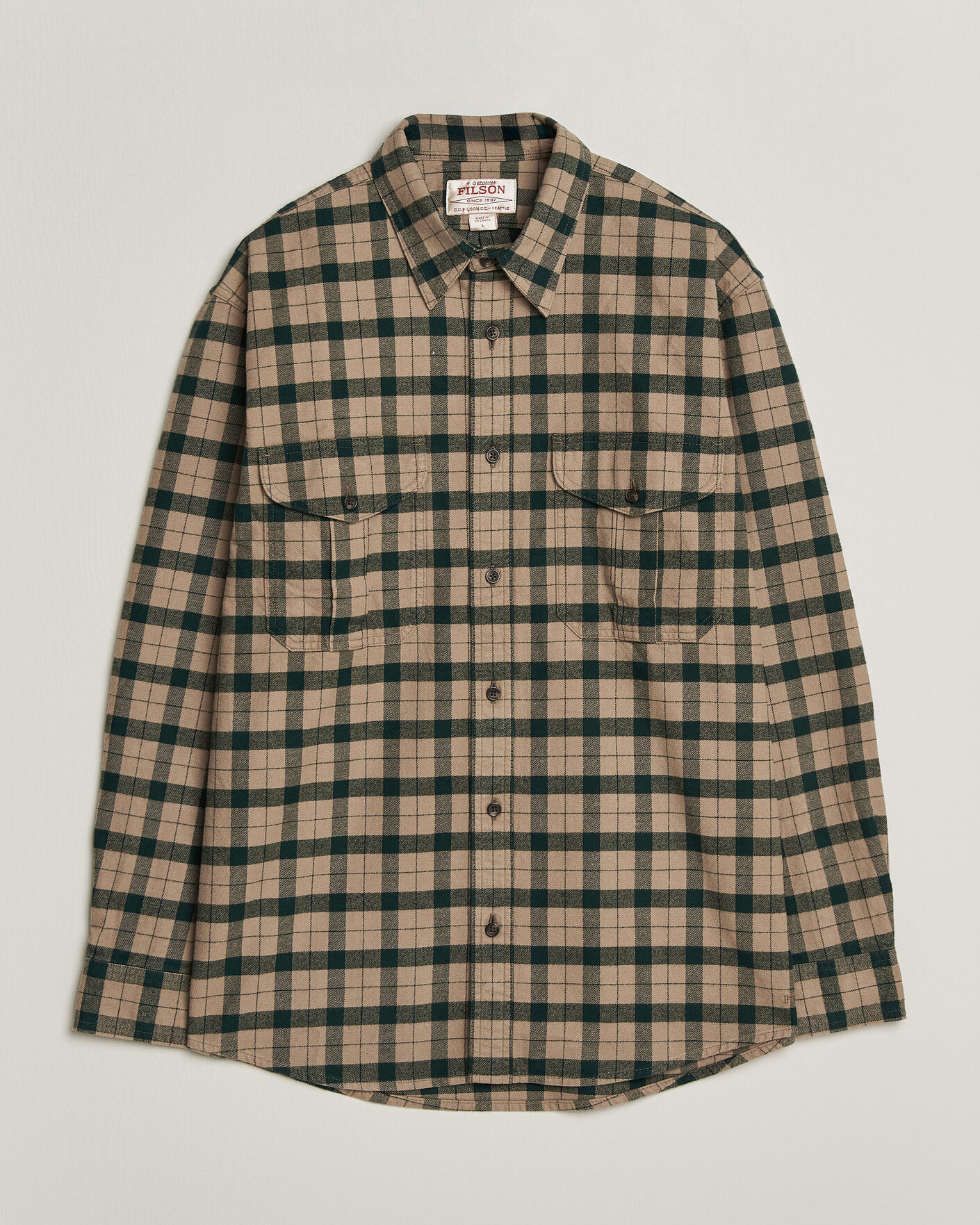 Mies | Kauluspaidat | Filson | Checked Alaskan Guide Shirt Oatmeal