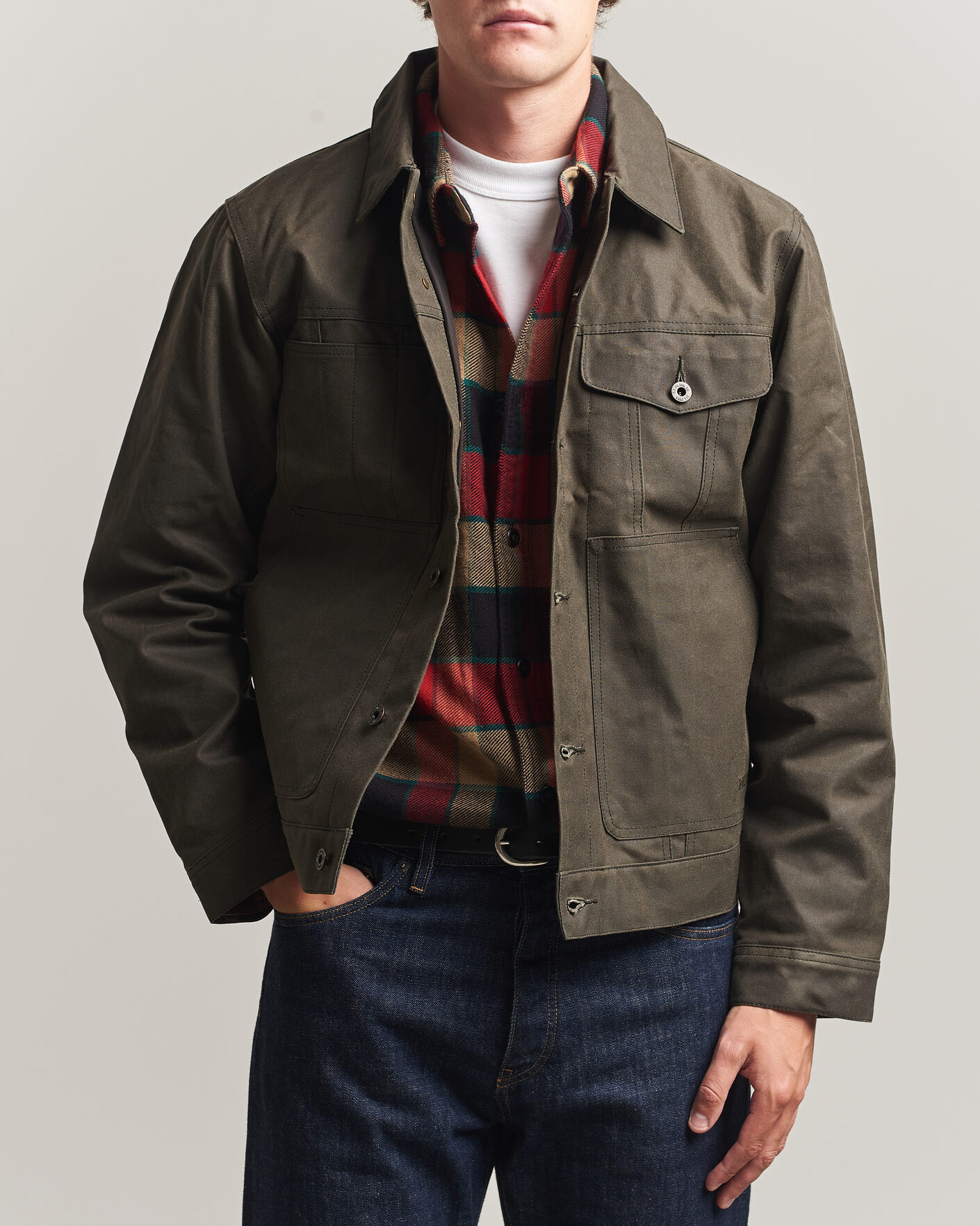 Mies | Takit | Filson | Short Lined Tin Cloth Cruiser Beluga