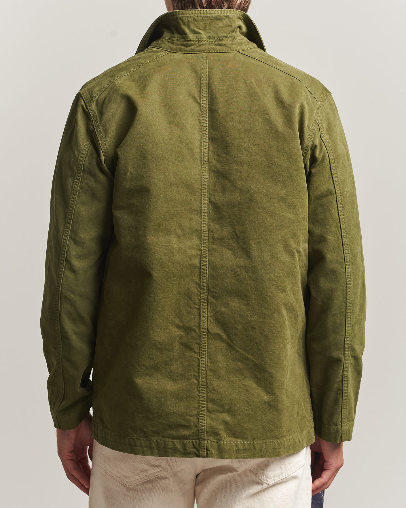 Mies | Takit | Drake's | Duck Cotton Canvas Chore Jacket Olive