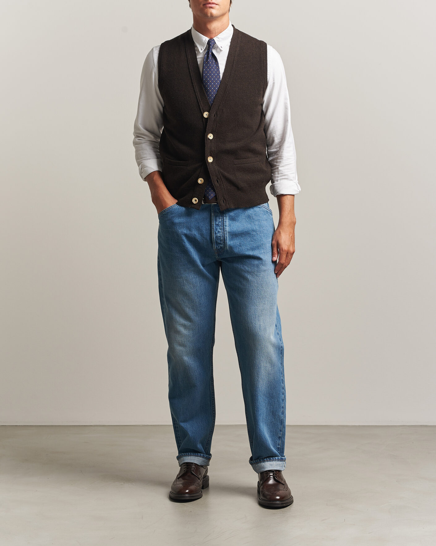 Mies | Farkut | Drake's | 5-Pocket Japanese Selvedge Denim Stone Wash