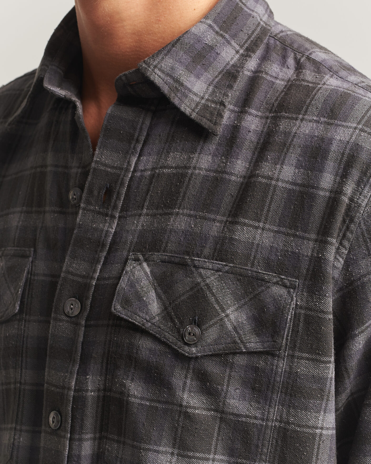 Mies | Kauluspaidat | Drake's | Cotton/Silk Two Pocket Shirt Grey