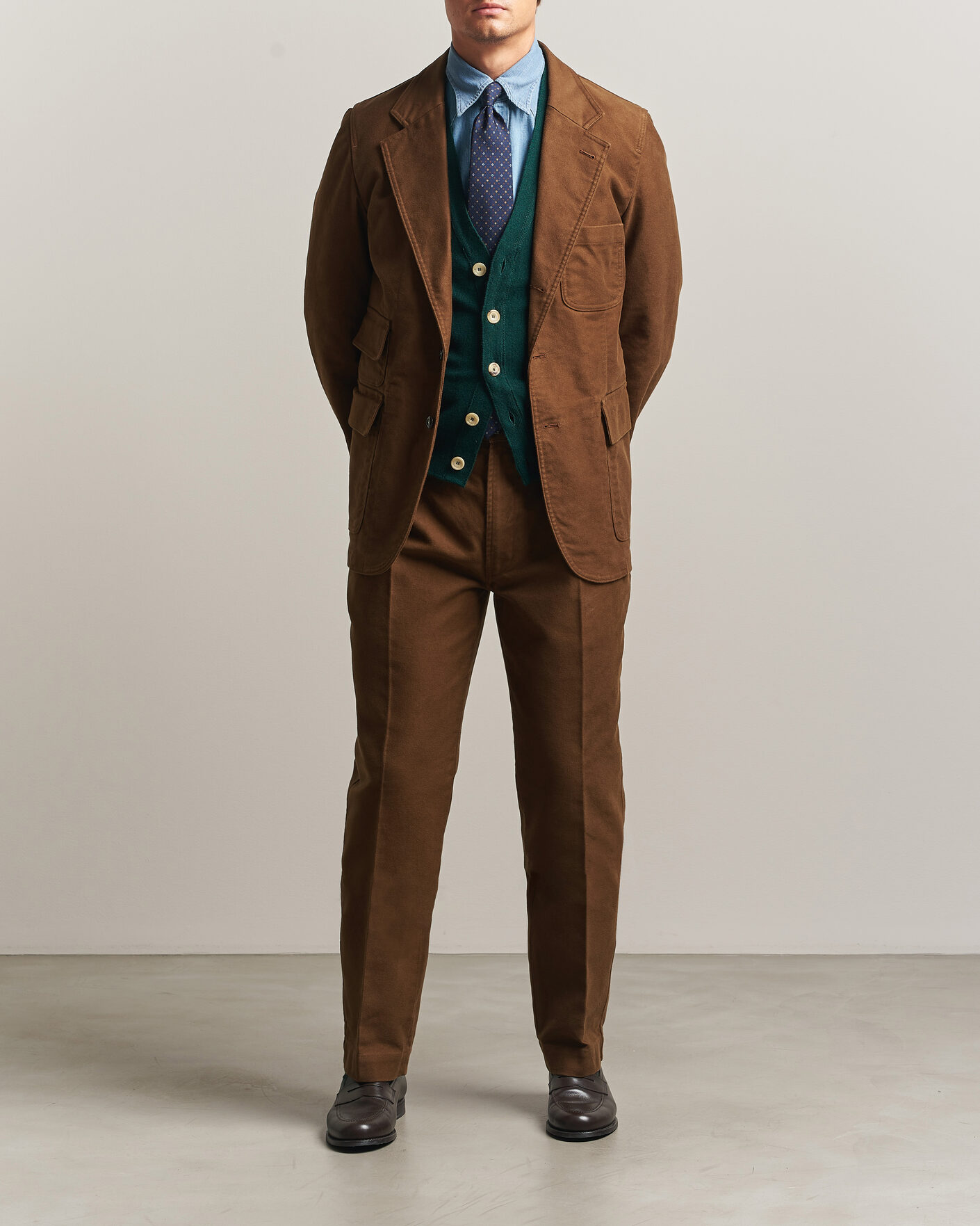 Mies | Pikkutakit | Drake's | MKIV Japanese Moleskin Games Blazer Brown
