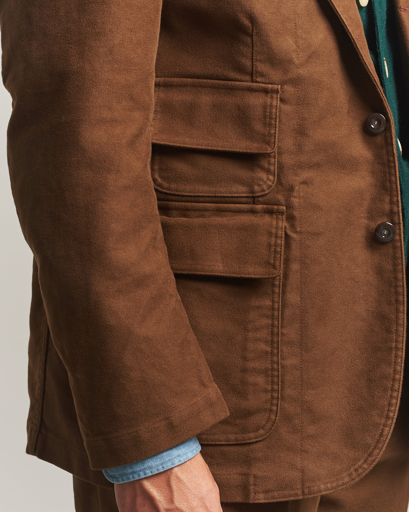 Mies | Pikkutakit | Drake's | MKIV Japanese Moleskin Games Blazer Brown