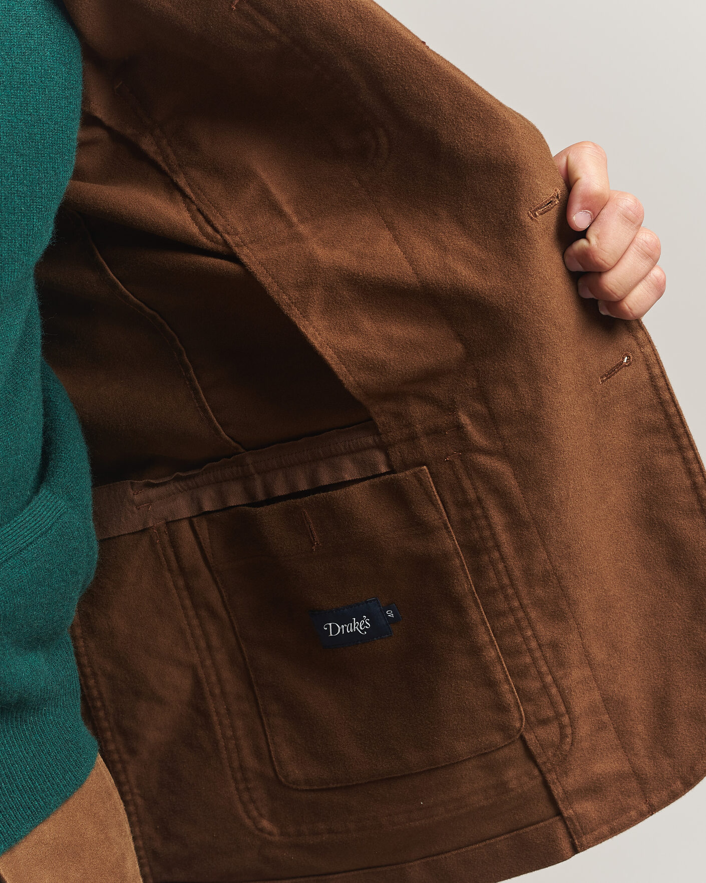 Mies | Pikkutakit | Drake's | MKIV Japanese Moleskin Games Blazer Brown
