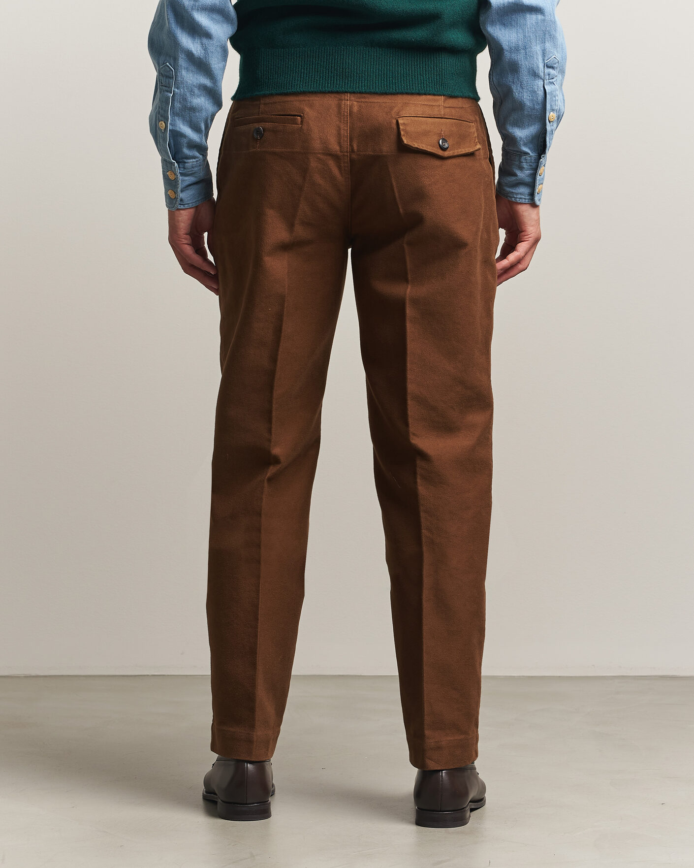 Mies | Housut | Drake's | MKIV Japanese Moleskin Games Trousers Brown