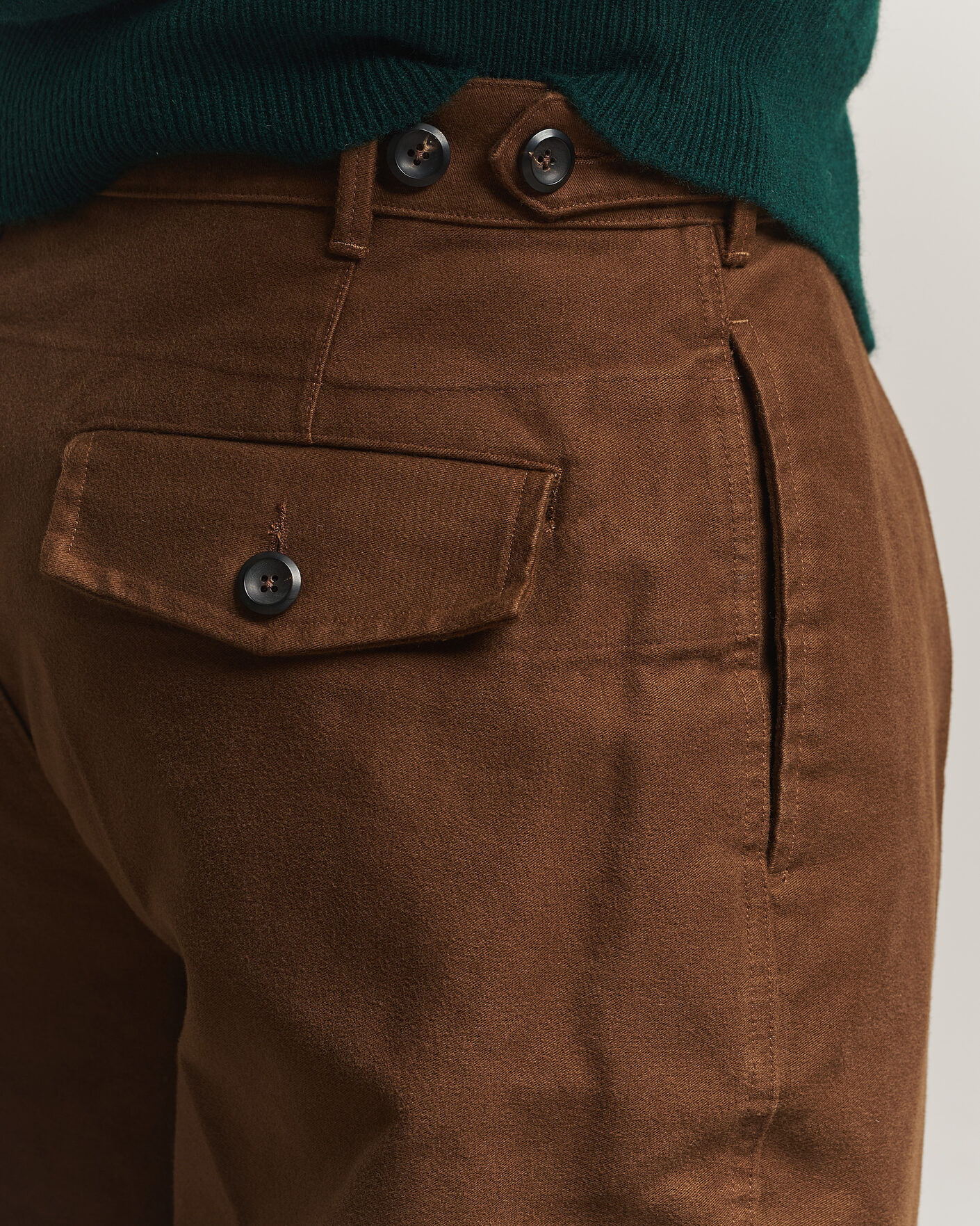 Mies | Housut | Drake's | MKIV Japanese Moleskin Games Trousers Brown