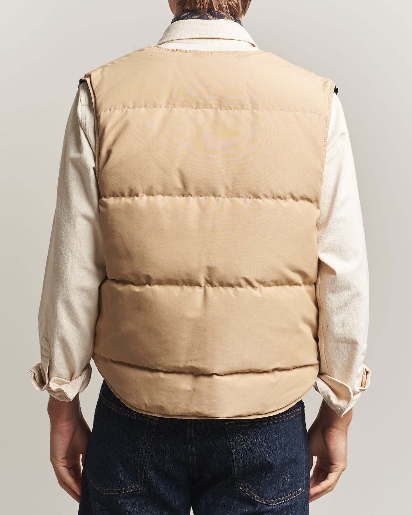 Mies | Ulkoliivit | Drake's | Reversible Down Vest Petrol/Ecru