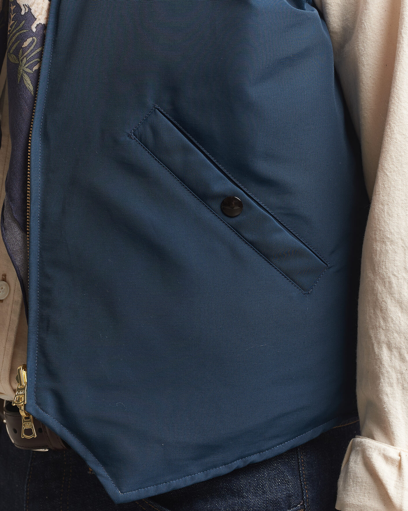 Mies | Ulkoliivit | Drake's | Reversible Down Vest Petrol/Ecru