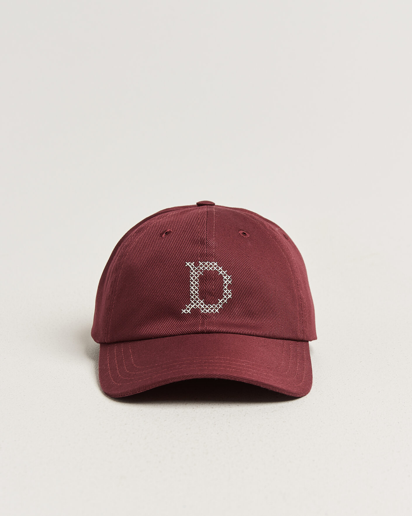 Mies | Päähineet | Drake's | Cross Stitch D Twill Baseball Cap Burgundy