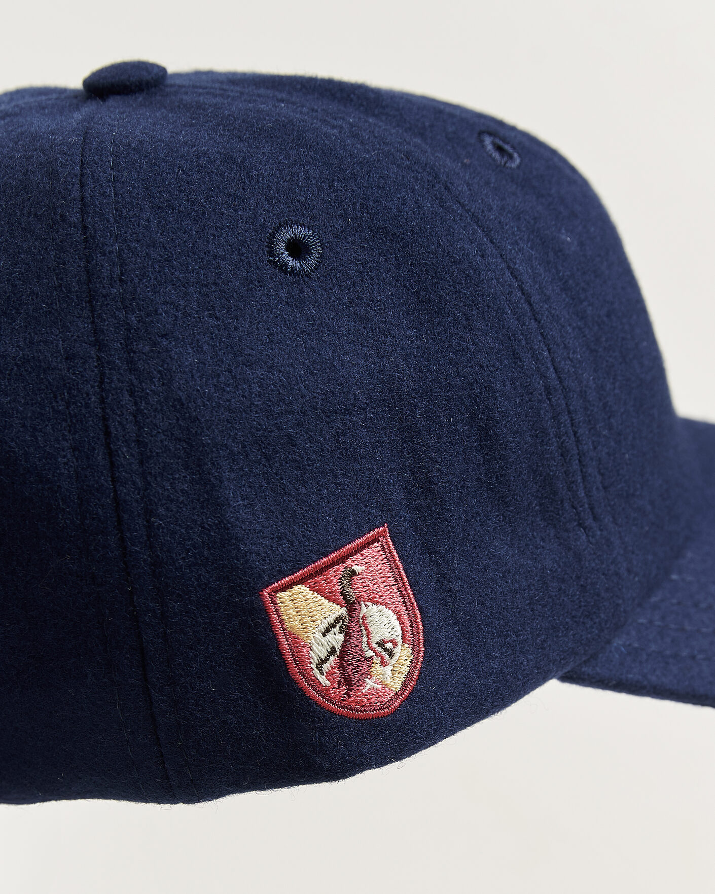 Mies | Päähineet | Drake's | Crest Merino Wool Baseball Cap Navy