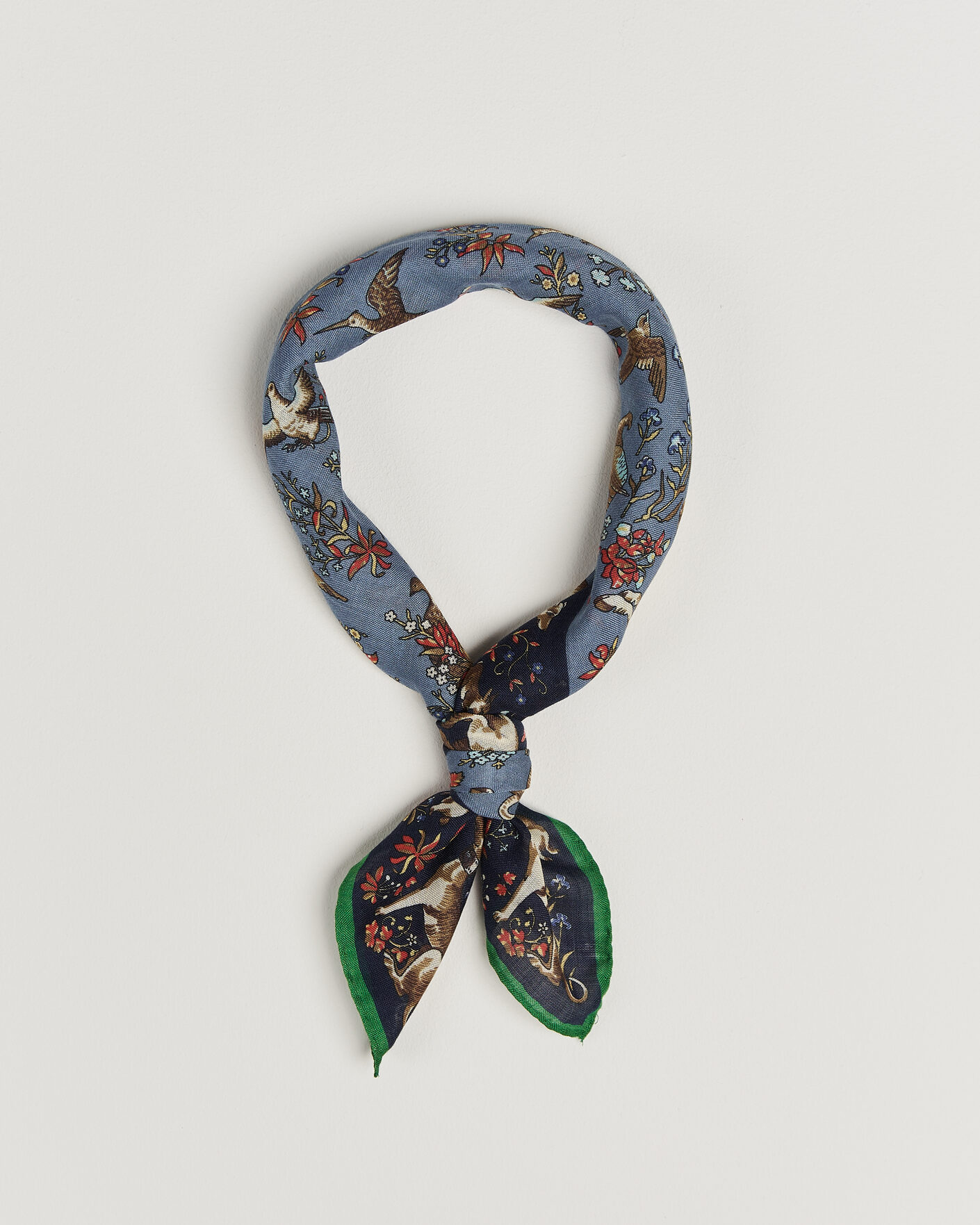 Mies | Huivit | Drake's | Unicorn Tapestry Wool/Silk Bandana Navy