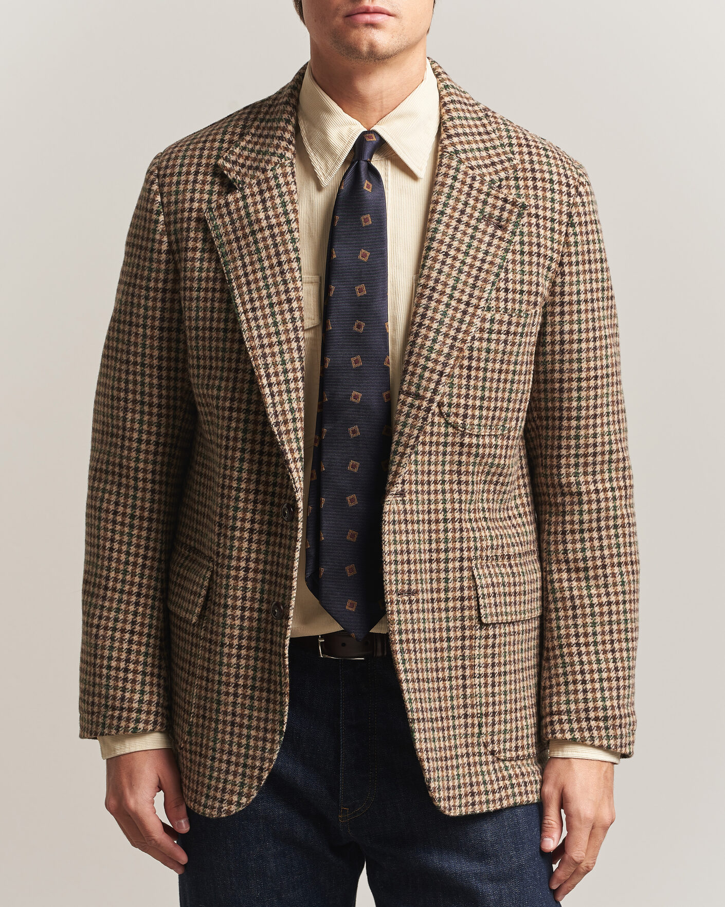 Mies | Pikkutakit | Drake's | MKVII Tweed Houndcheck Games Blazer Brown