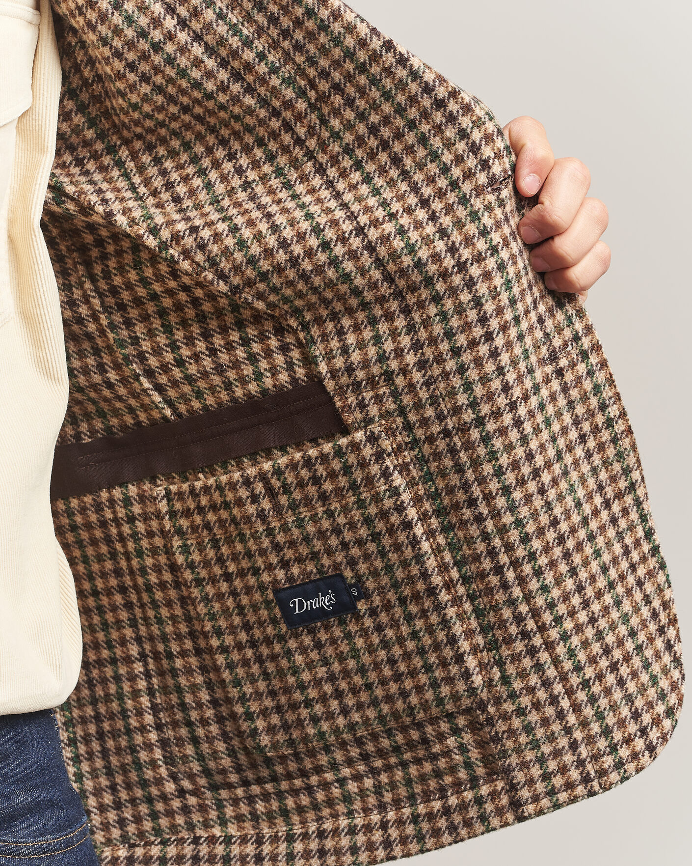 Mies | Pikkutakit | Drake's | MKVII Tweed Houndcheck Games Blazer Brown