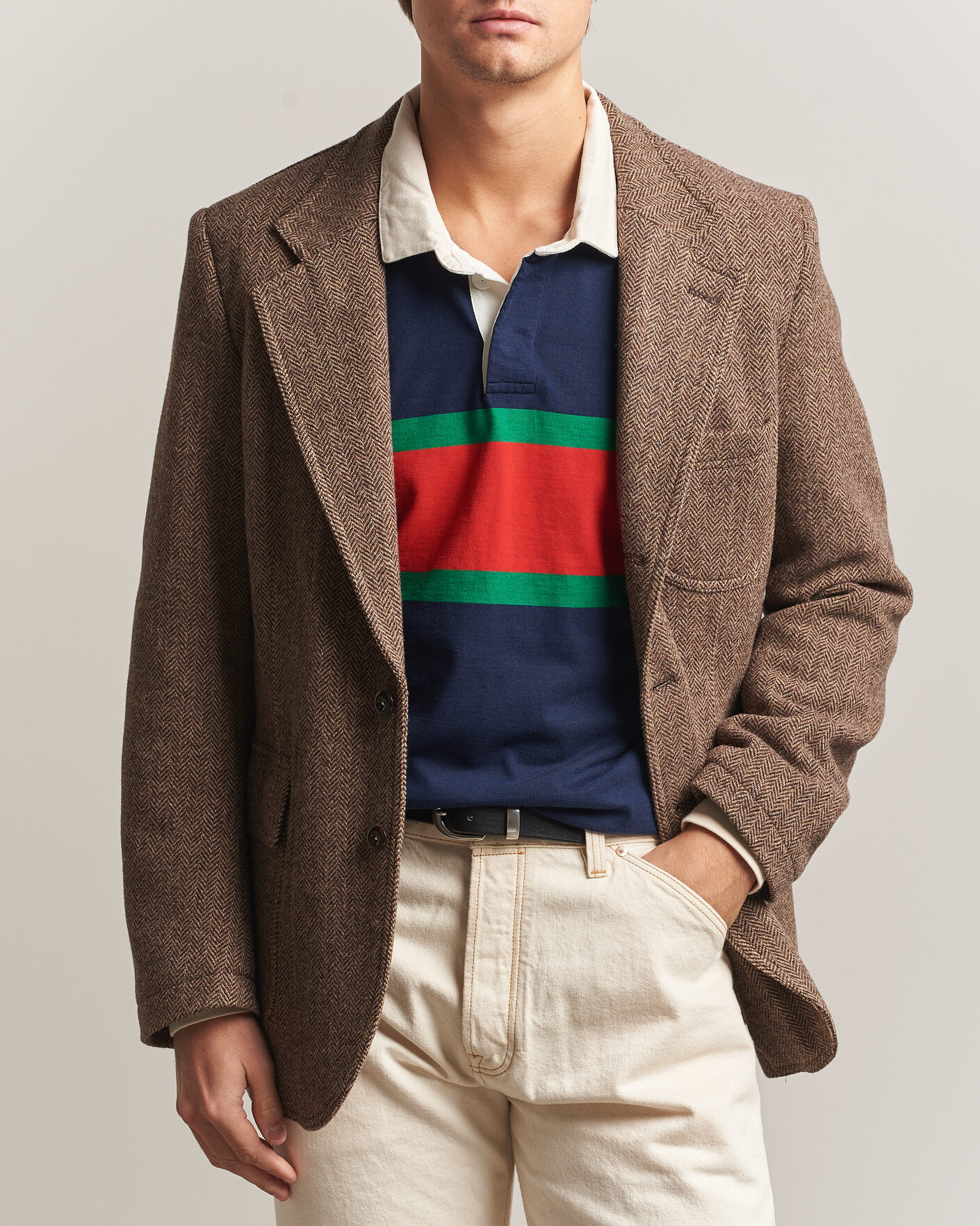 Mies | Pikkutakit | Drake's | MKVII Tweed Herringbone Games Blazer Brown