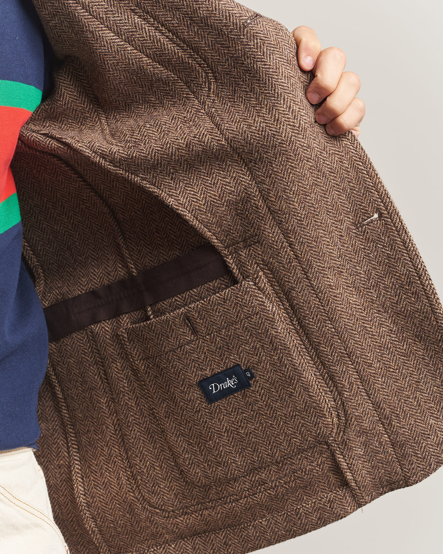 Mies | Pikkutakit | Drake's | MKVII Tweed Herringbone Games Blazer Brown