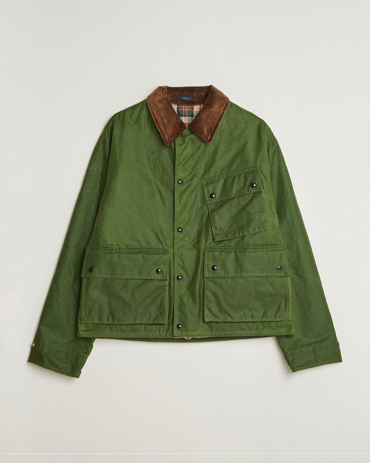 Mies | Takit | Drake's | Waxed Wader Jacket Lemongrass
