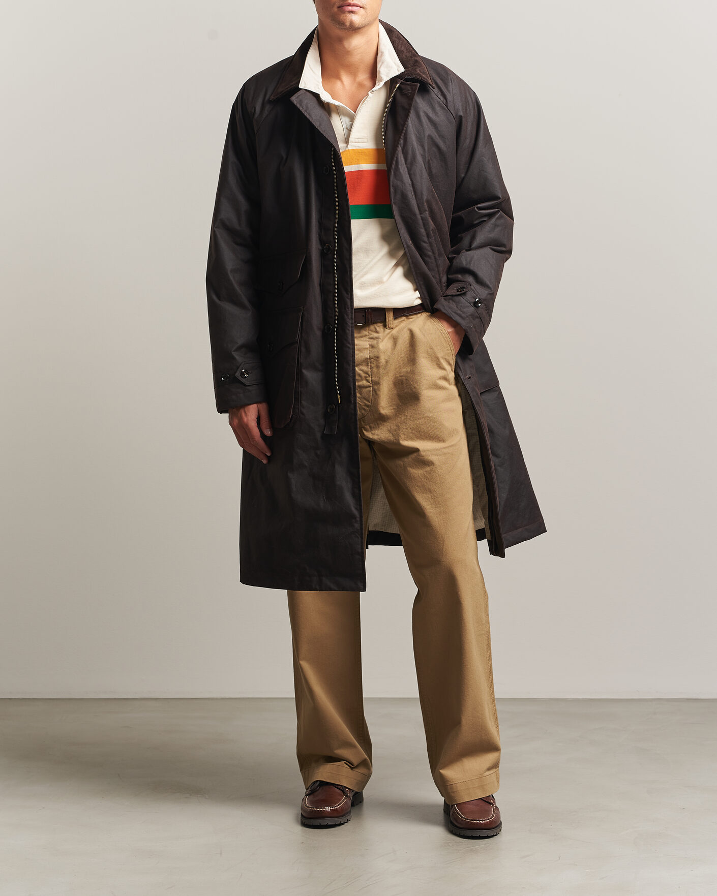 Mies | Takit | Drake's | Military Waxed Mac Rustic