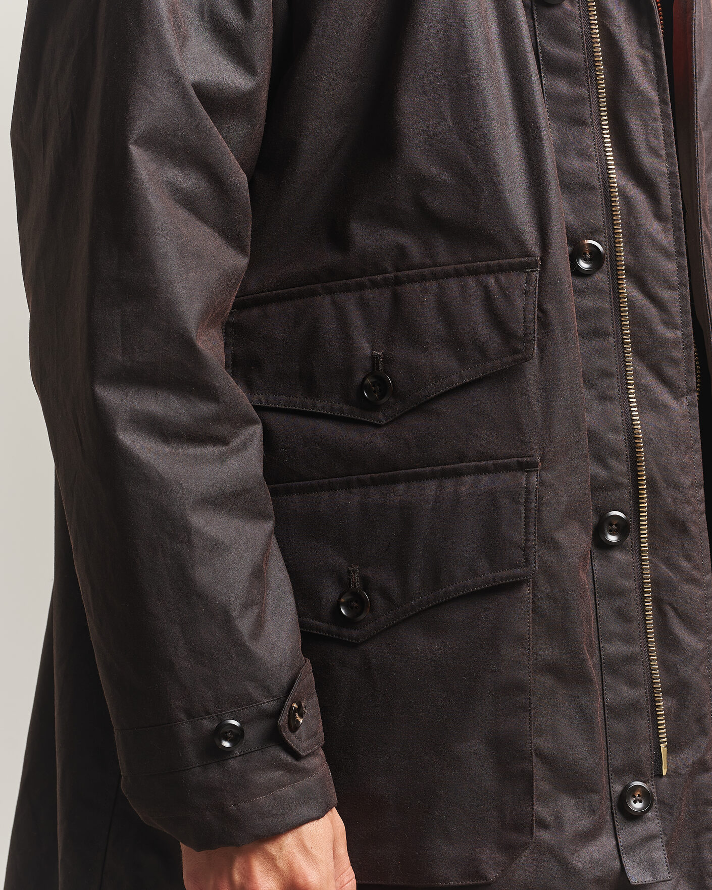 Mies | Takit | Drake's | Military Waxed Mac Rustic