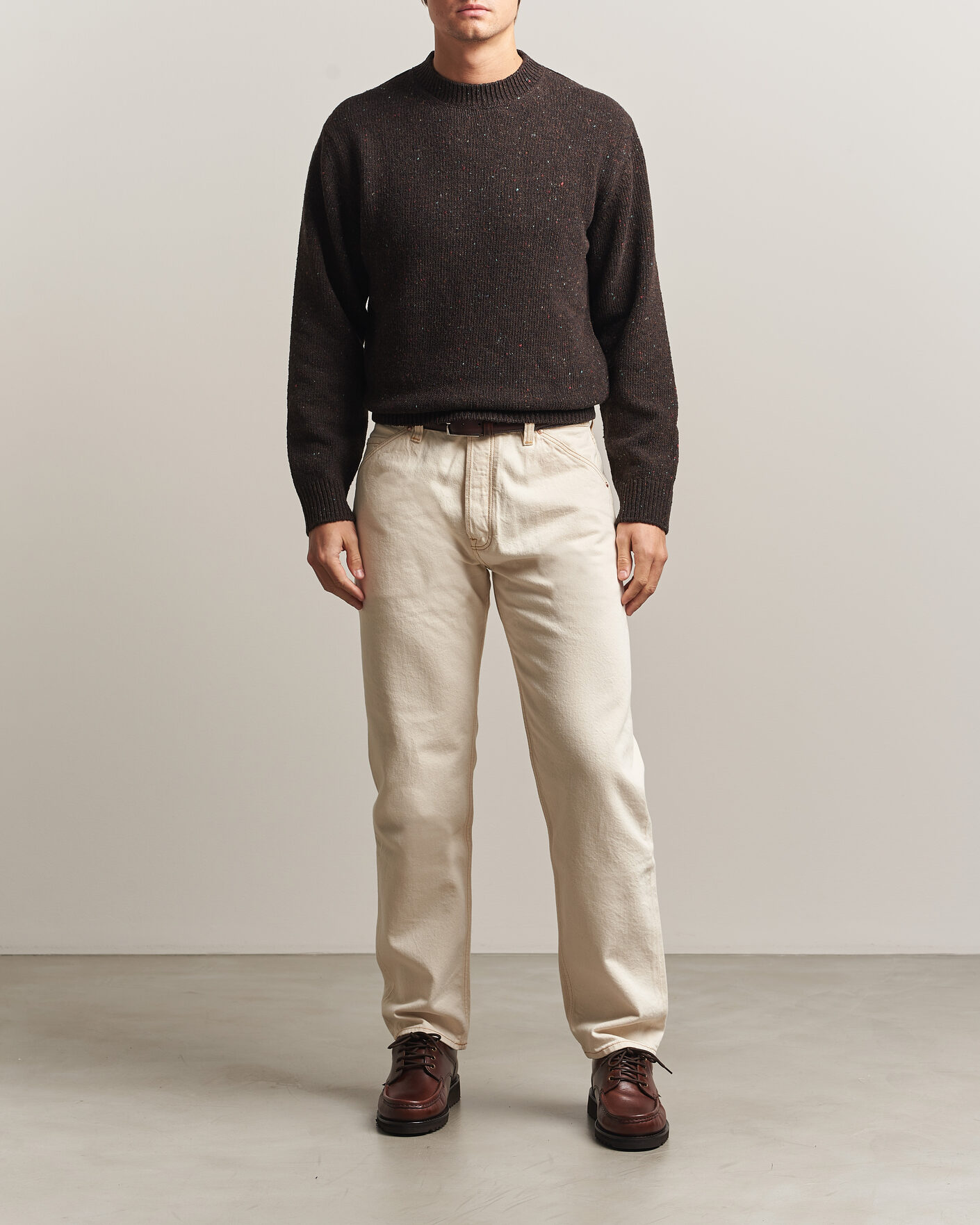 Mies | Puserot | Drake's | Donegal Crewneck Brown