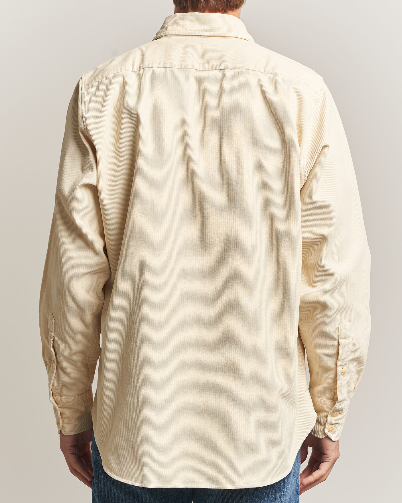 Mies | Kauluspaidat | Drake's | Two Pocket Corduroy Shirt Ecru