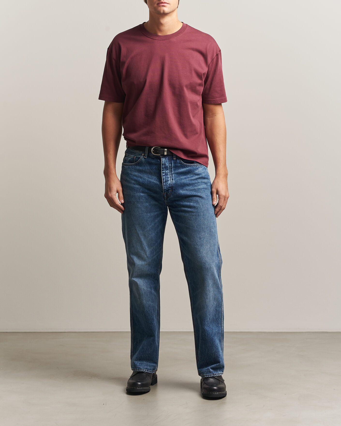 Mies | T-paidat | Drake's | O´Clock Back Print Hiking T-Shirt Dark Plum
