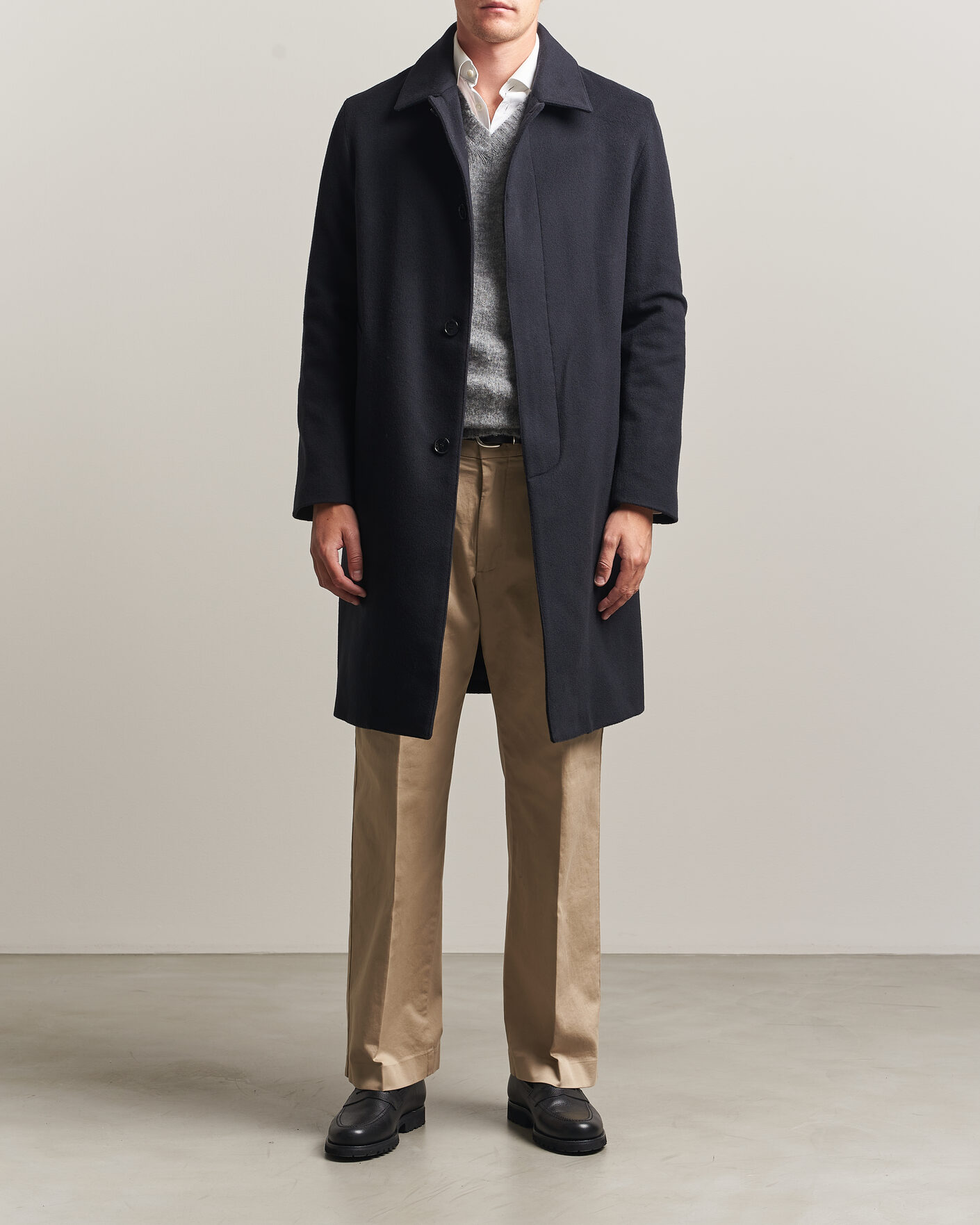 Mies | Takit | Mackintosh | Dunkeld Wool/Cashmere Coat Navy