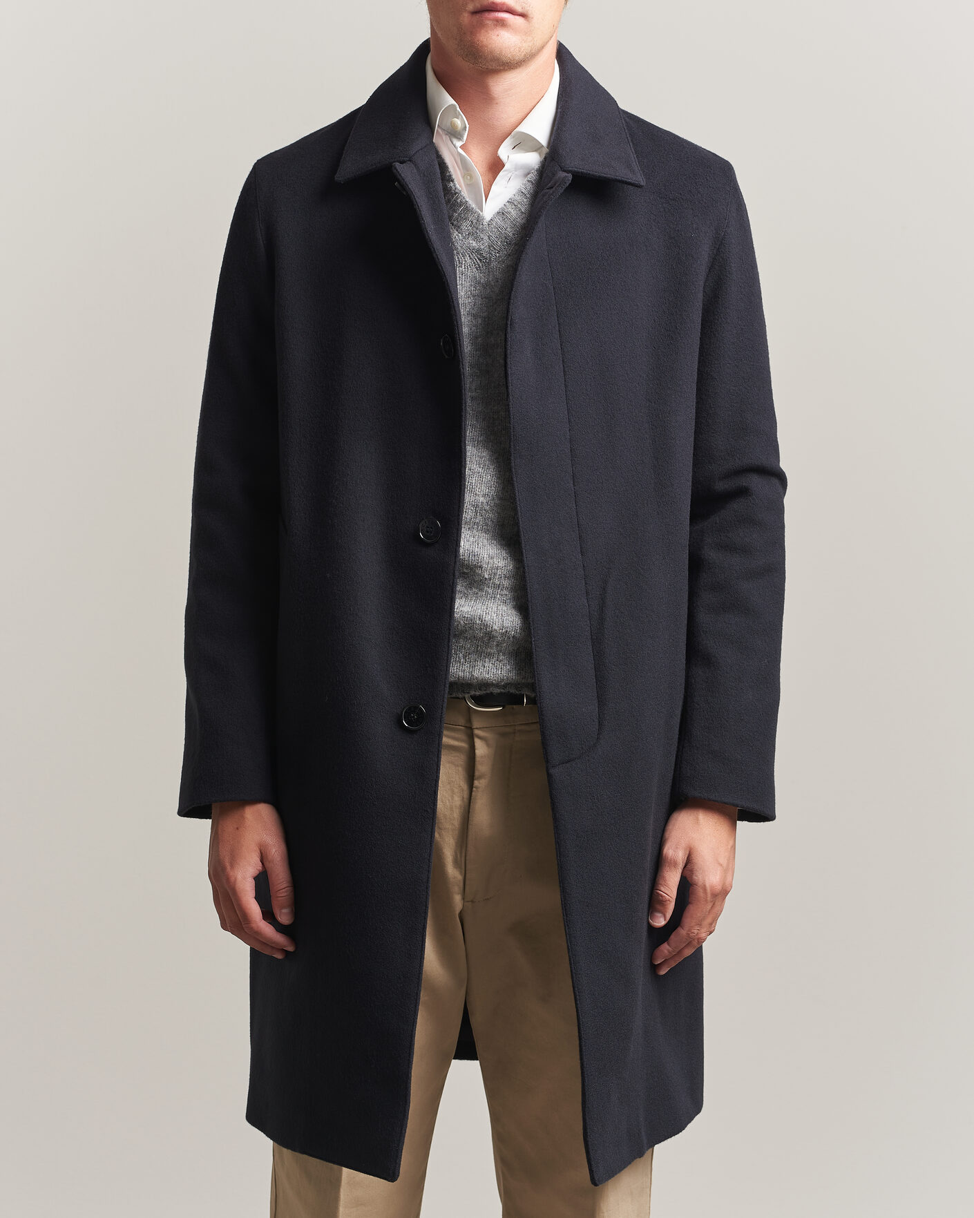 Mies | Takit | Mackintosh | Dunkeld Wool/Cashmere Coat Navy