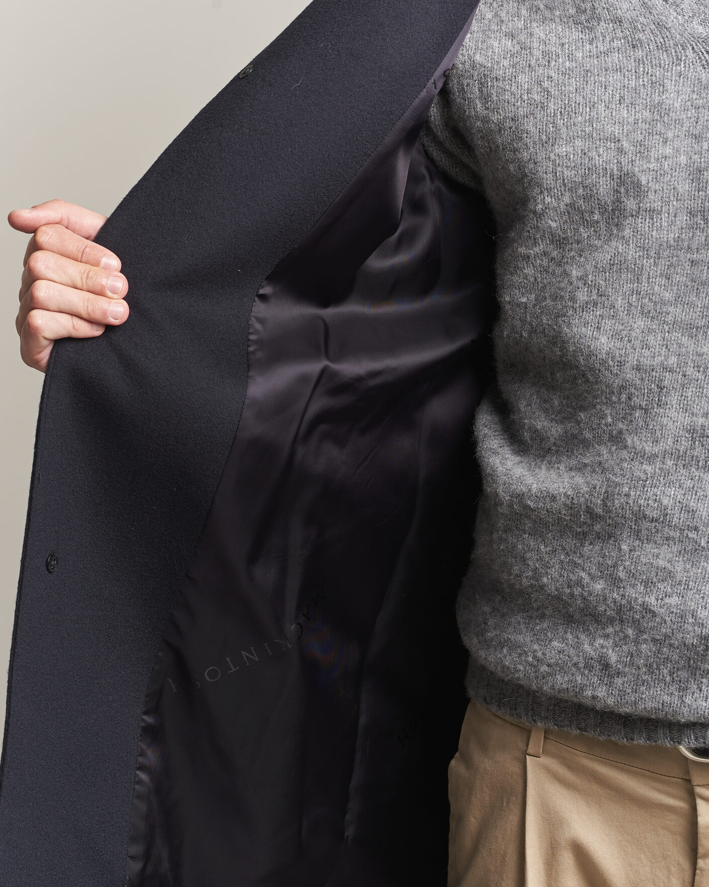 Mies | Takit | Mackintosh | Dunkeld Wool/Cashmere Coat Navy