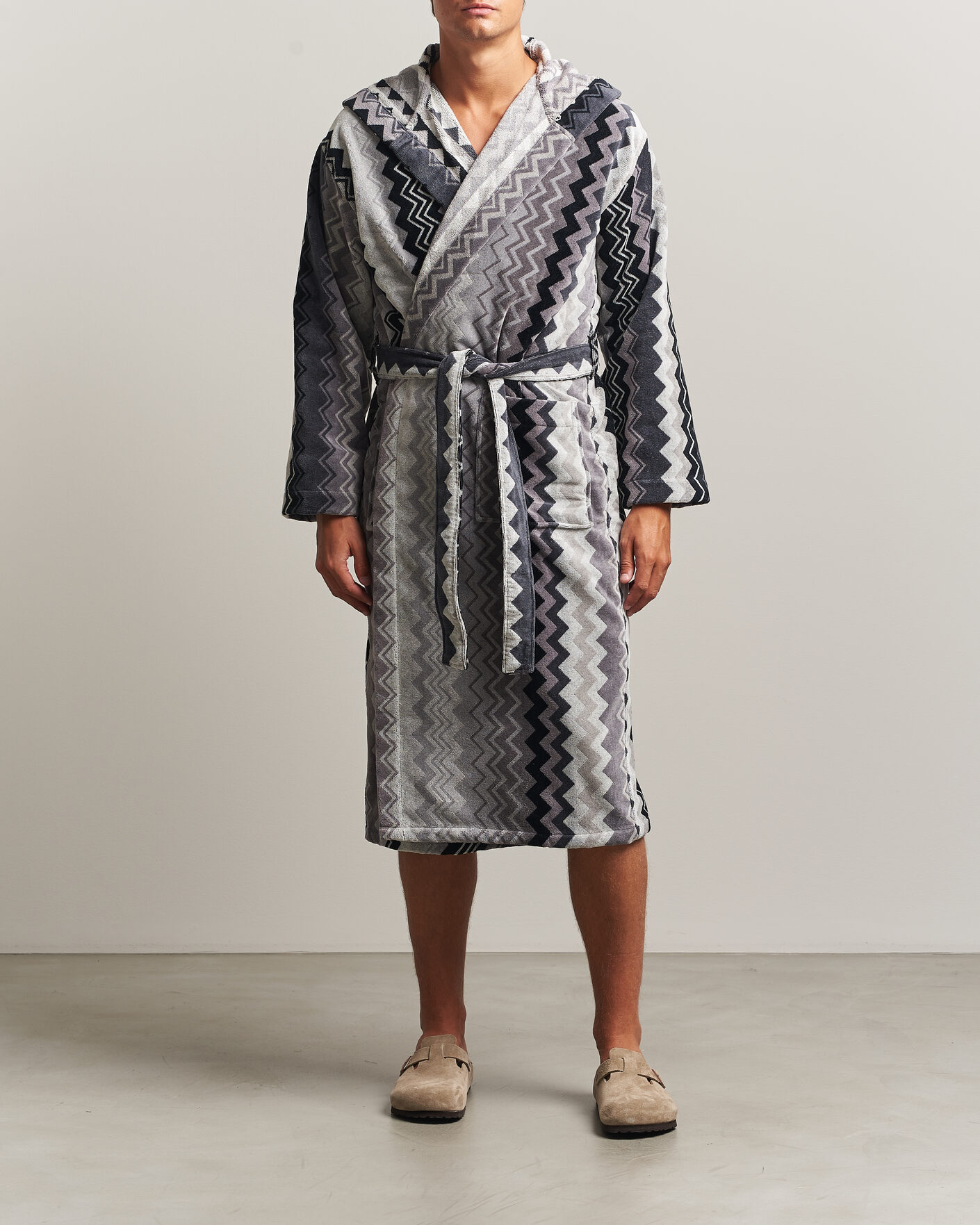 Mies | Yöpuvut ja kylpytakit | Missoni Home | Giacomo Hooded Bathrobe Multi Black