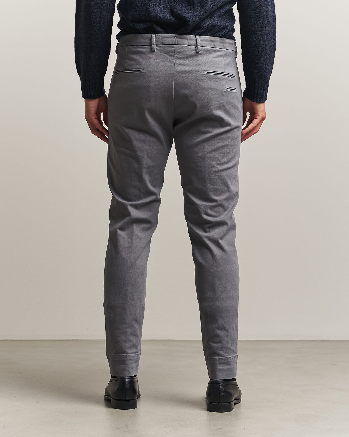 Mies | Housut | Briglia 1949 | Slim Fit Cotton Stretch Trousers Grey