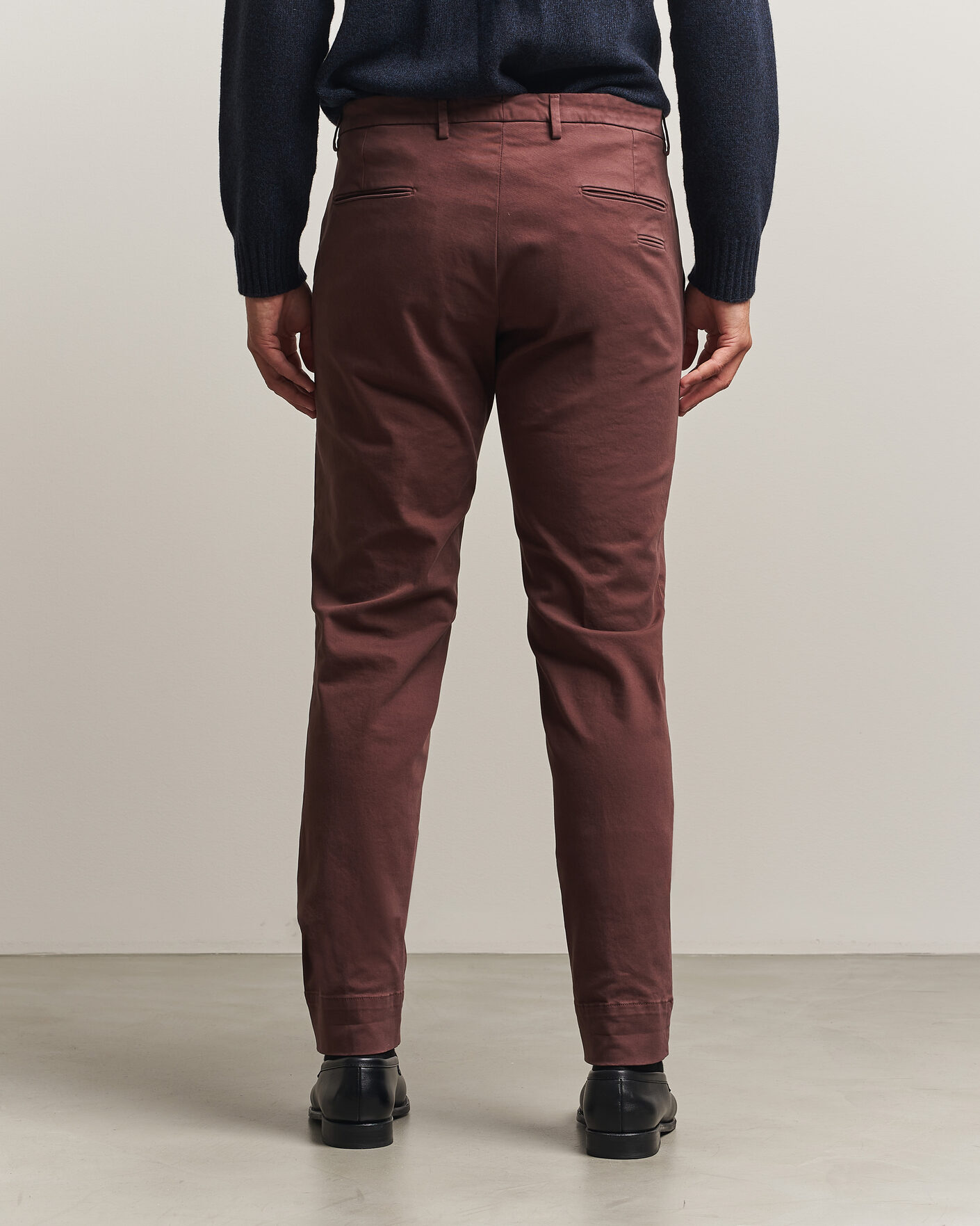 Mies | Housut | Briglia 1949 | Slim Fit Cotton Stretch Trousers Burgundy