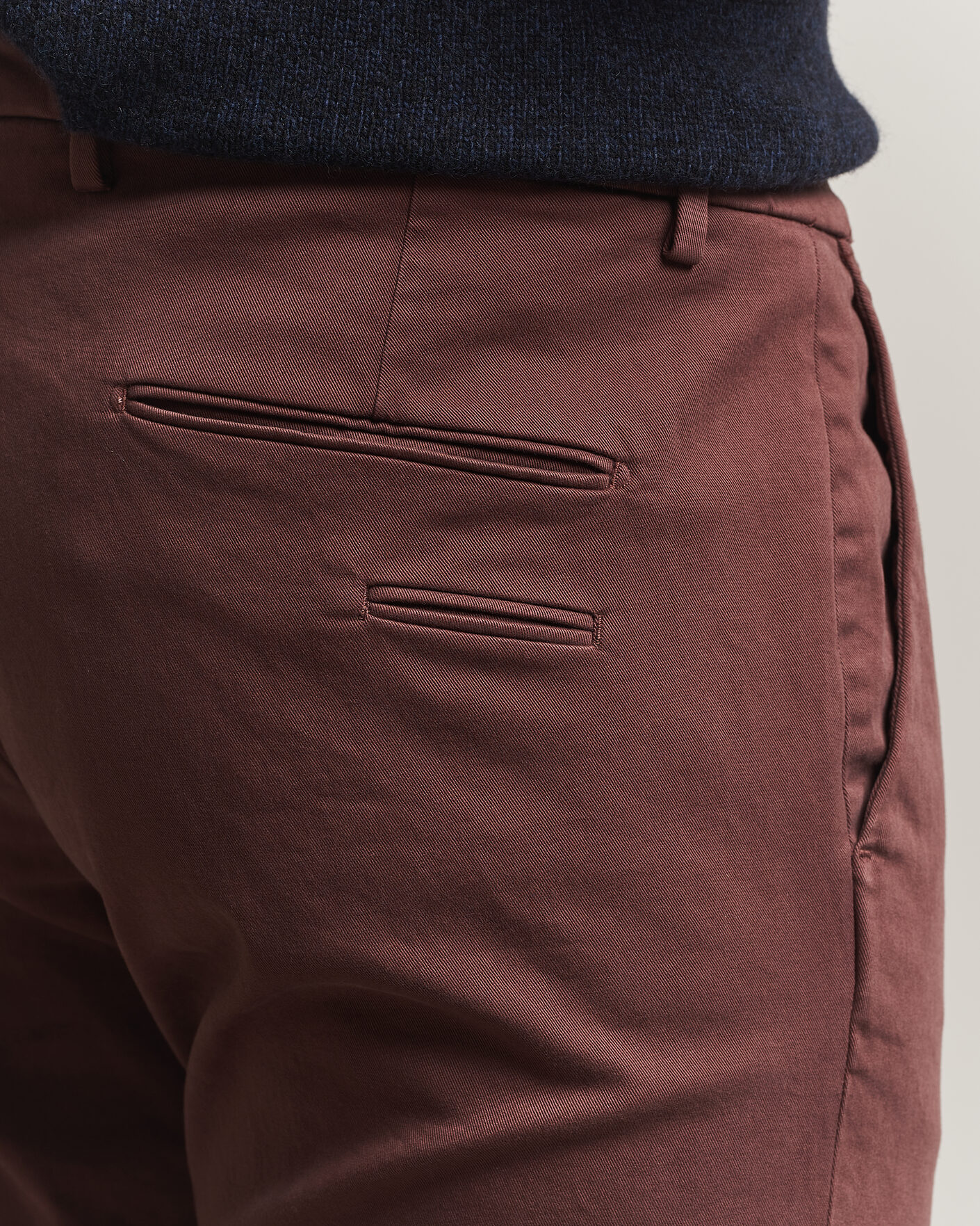 Mies | Housut | Briglia 1949 | Slim Fit Cotton Stretch Trousers Burgundy