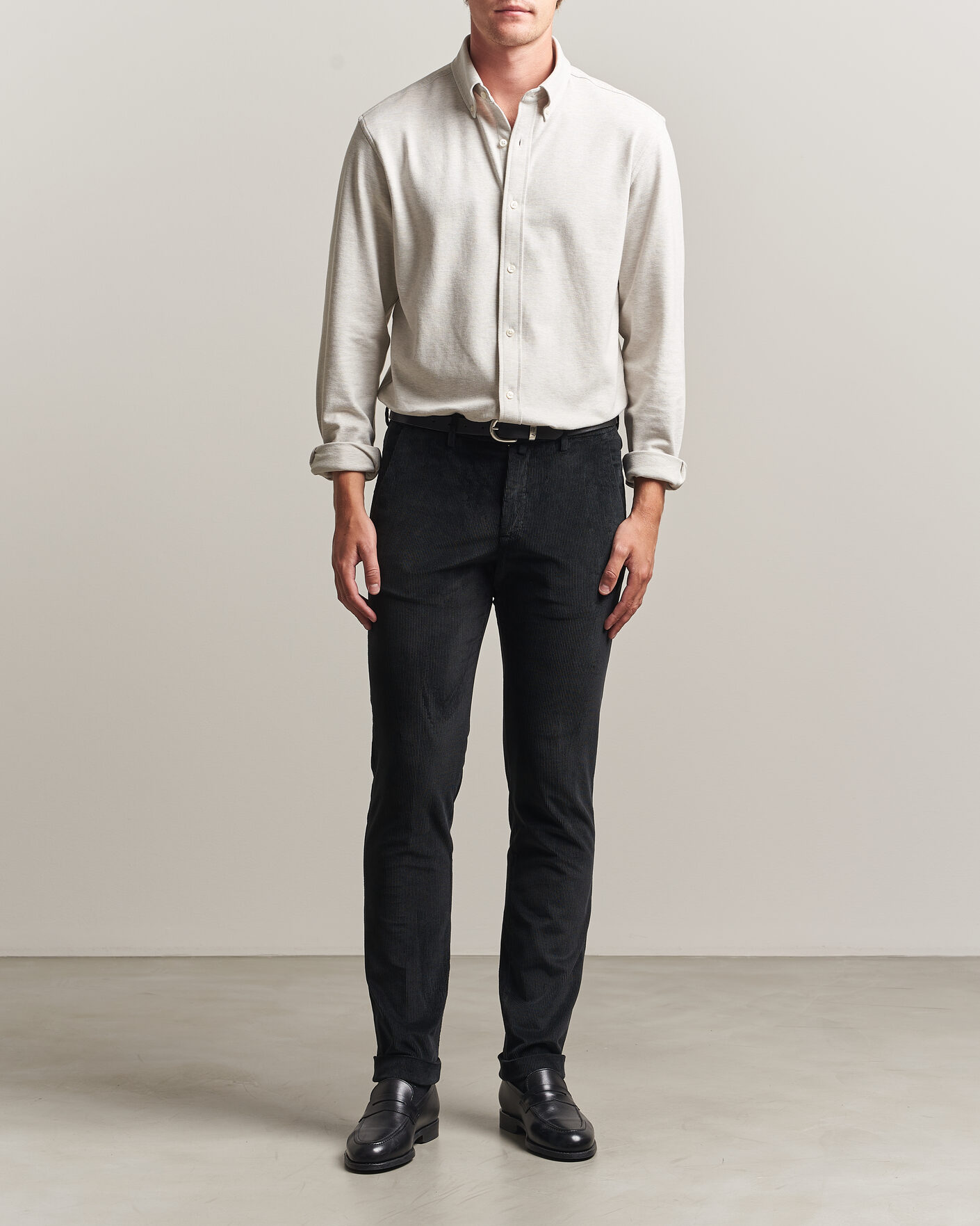 Mies | Housut | Briglia 1949 | Slim Fit Corduroy Trousers Black