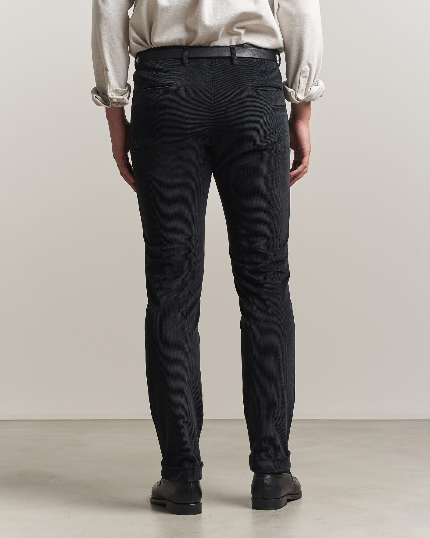 Mies | Housut | Briglia 1949 | Slim Fit Corduroy Trousers Black