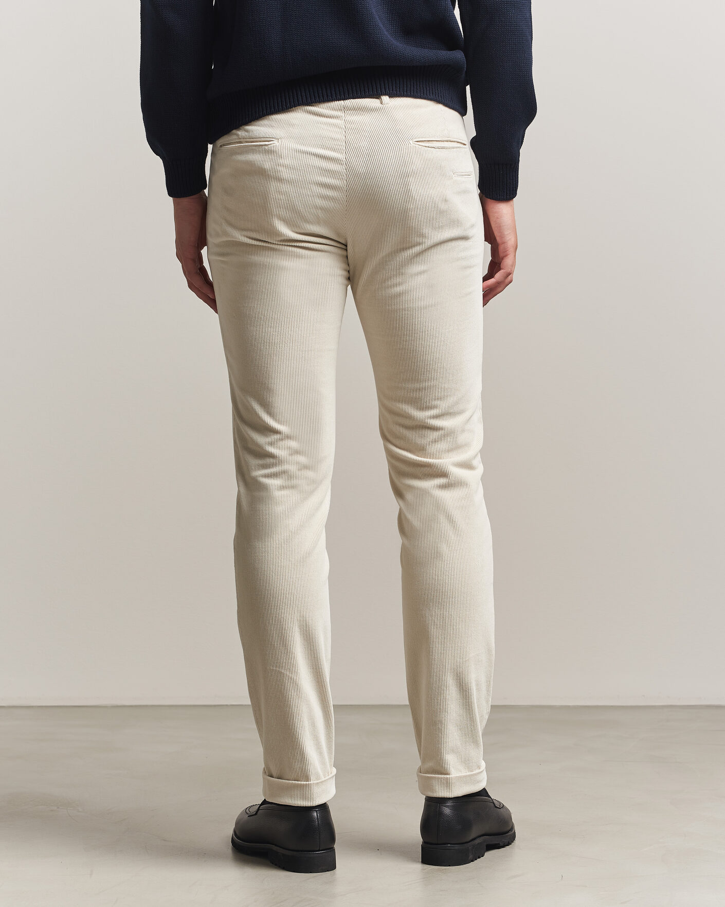 Mies | Housut | Briglia 1949 | Slim Fit Corduroy Trousers Off White