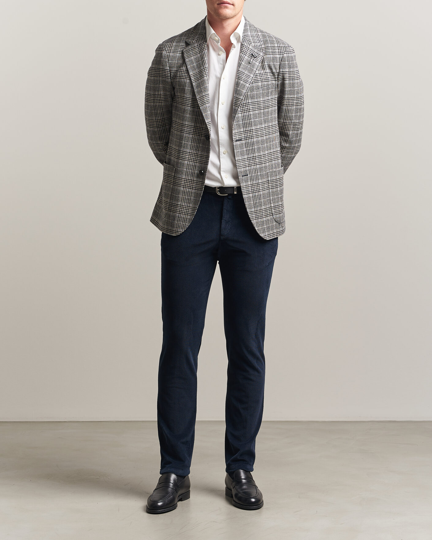 Mies | Housut | Briglia 1949 | Slim Fit Corduroy Trousers Navy