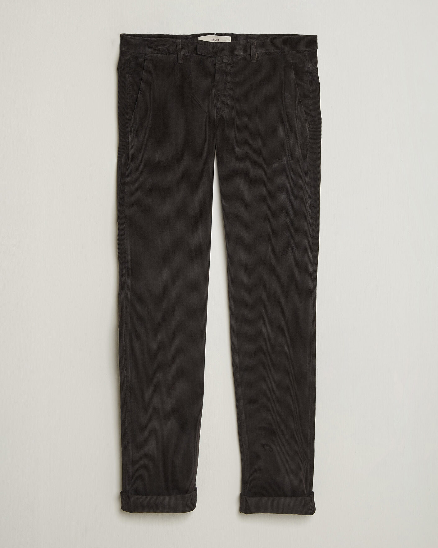 Mies | Housut | Briglia 1949 | Slim Fit Corduroy Trousers Dark Brown