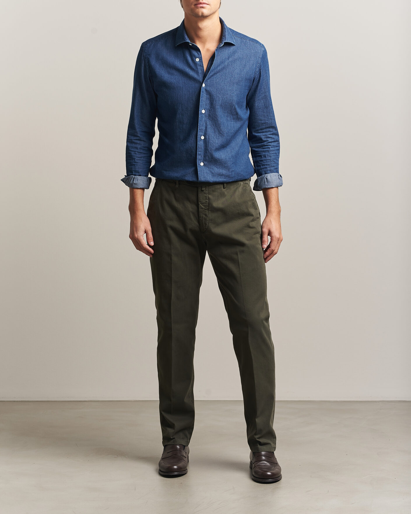 Mies | Housut | Briglia 1949 | Soho Tailored Easy Fit Chino Olive