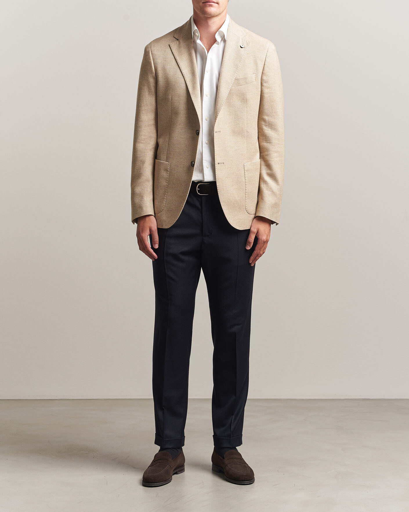 Mies | Housut | Briglia 1949 | Isola Stretch Flannel Trousers Navy