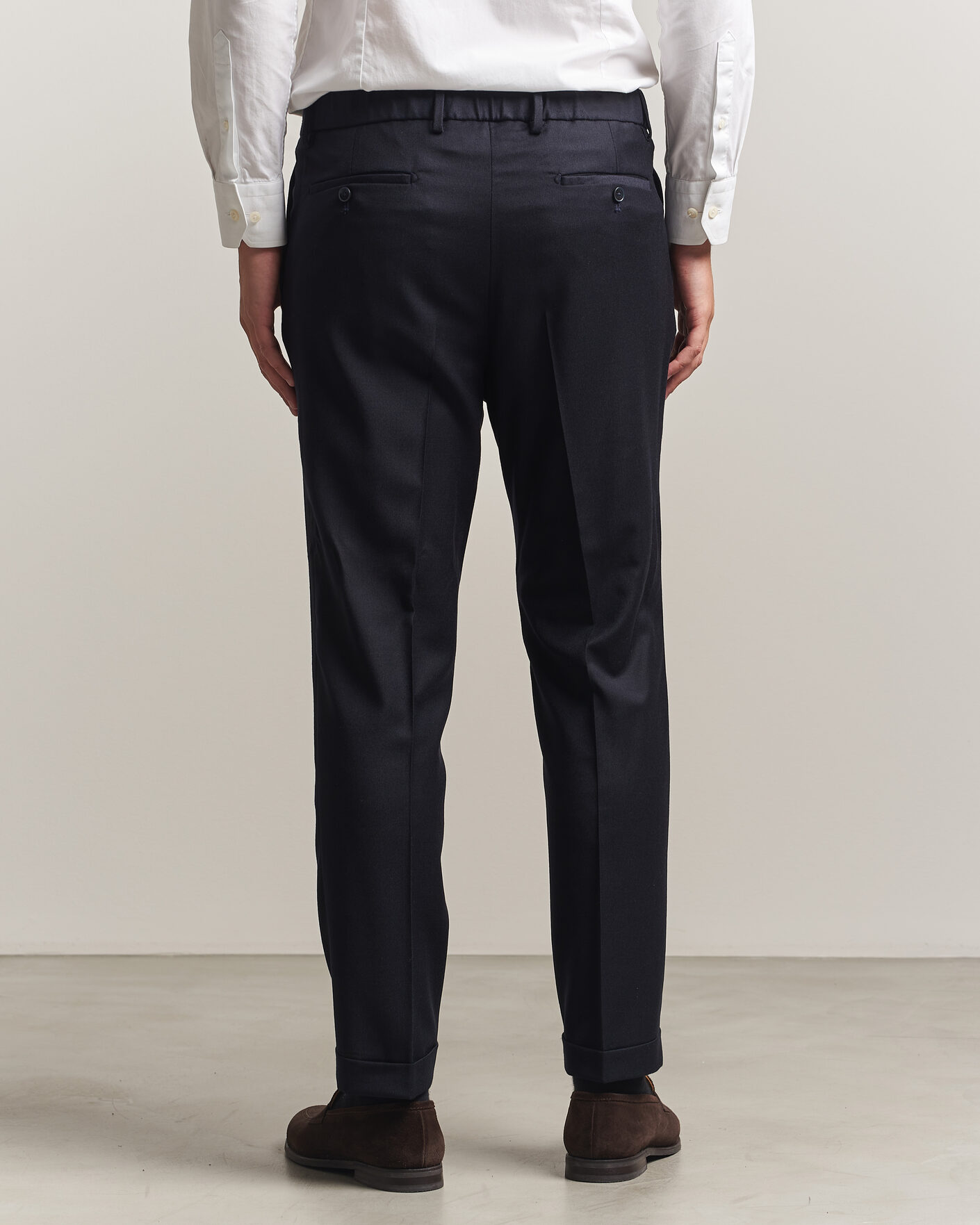 Mies | Housut | Briglia 1949 | Isola Stretch Flannel Trousers Navy