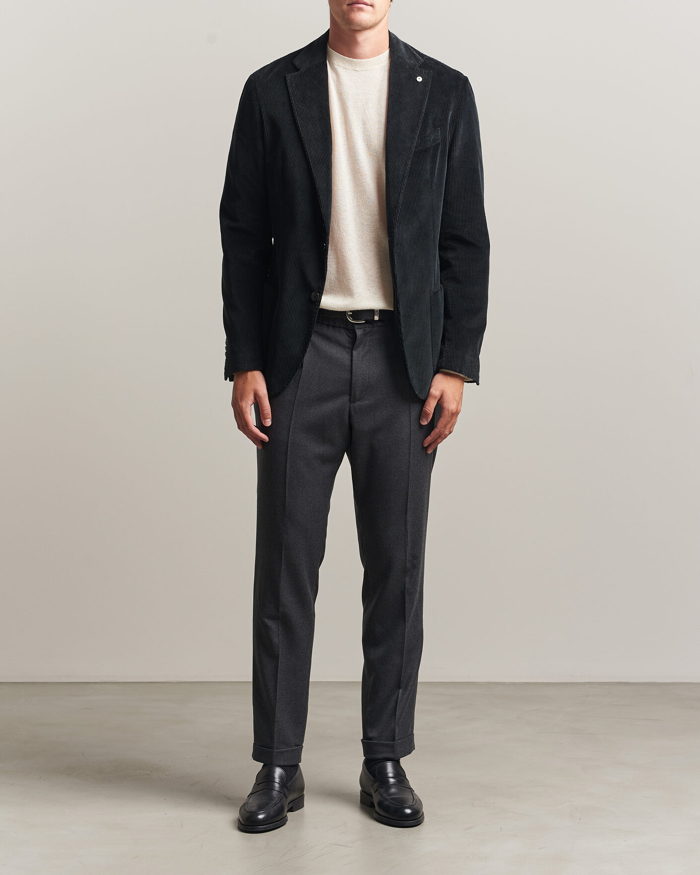 Mies | Housut | Briglia 1949 | Isola Stretch Flannel Trousers Grey