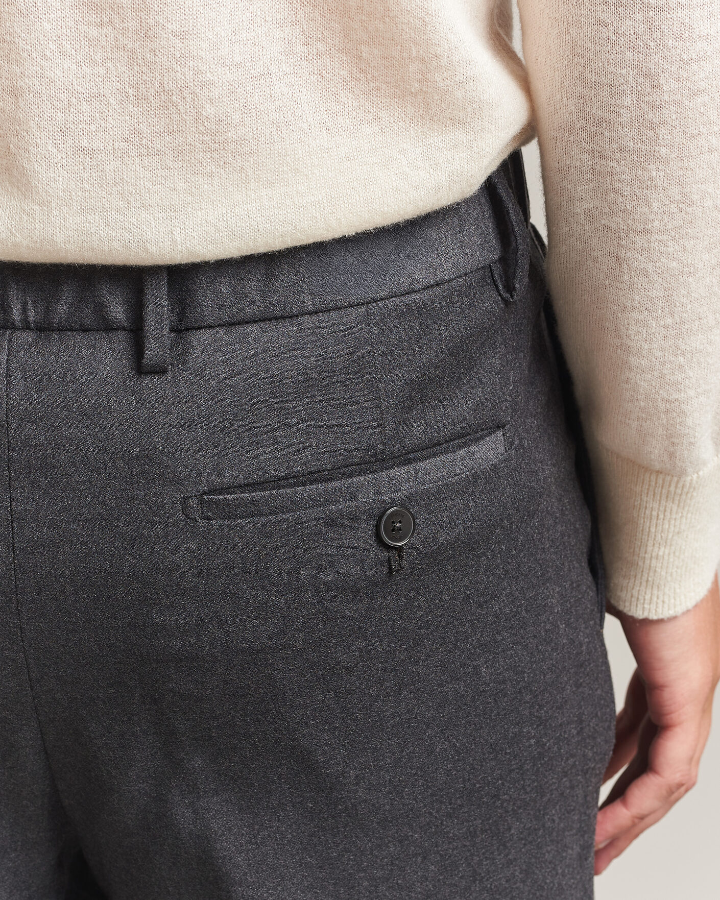 Mies | Housut | Briglia 1949 | Isola Stretch Flannel Trousers Grey