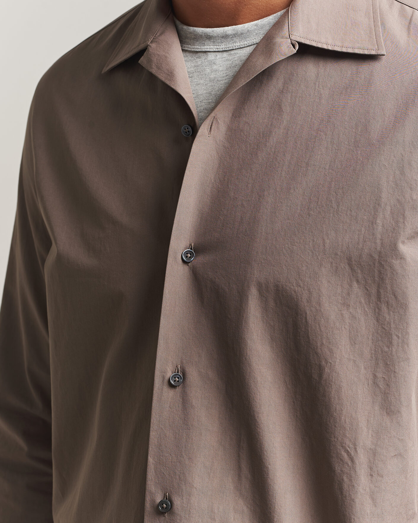 Mies | Kauluspaidat | Jil Sander | Crispy Washed Cotton Shirt Taupe