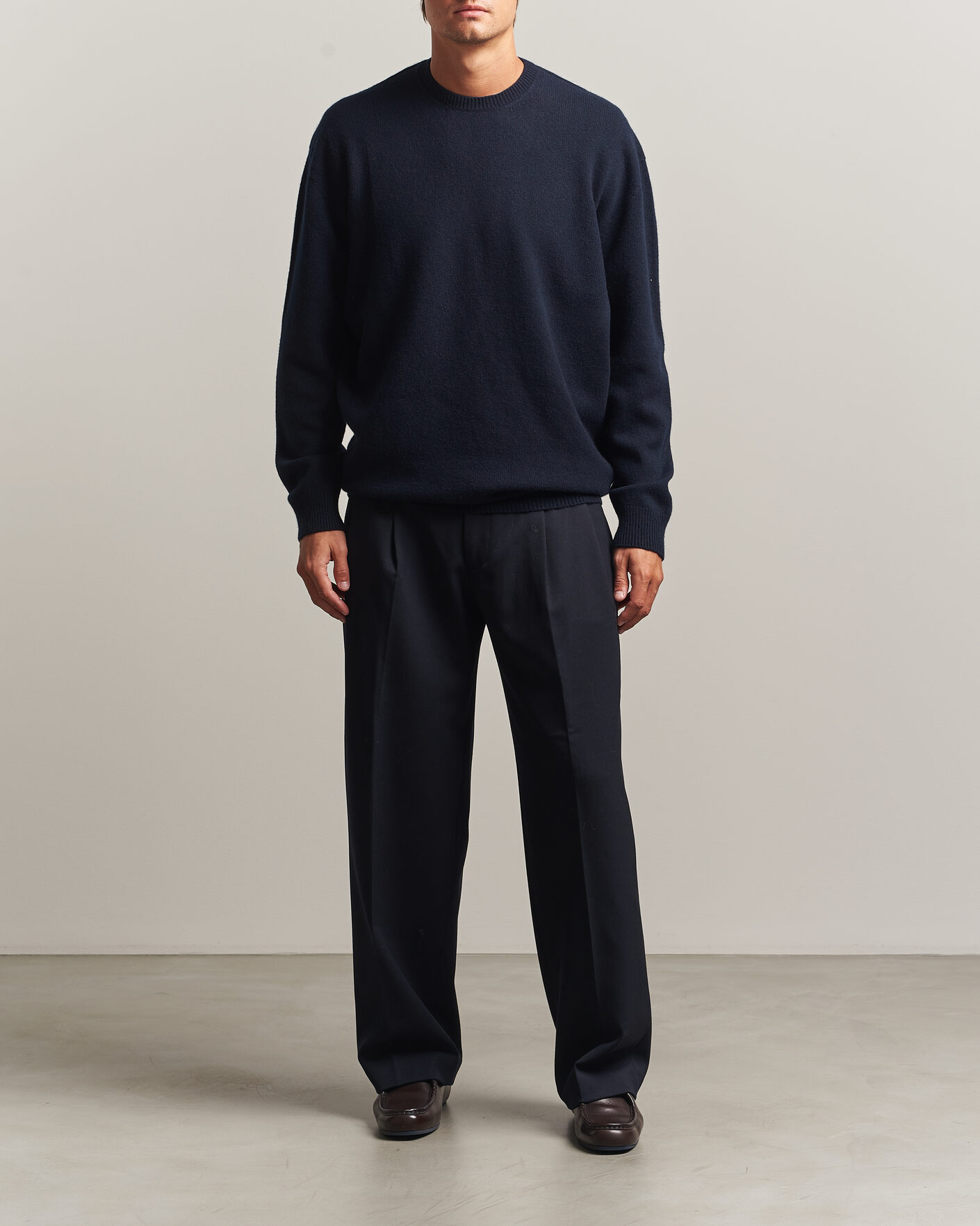 Mies | Puserot | Jil Sander | Wool/Cashmere Seamless Sweater Navy