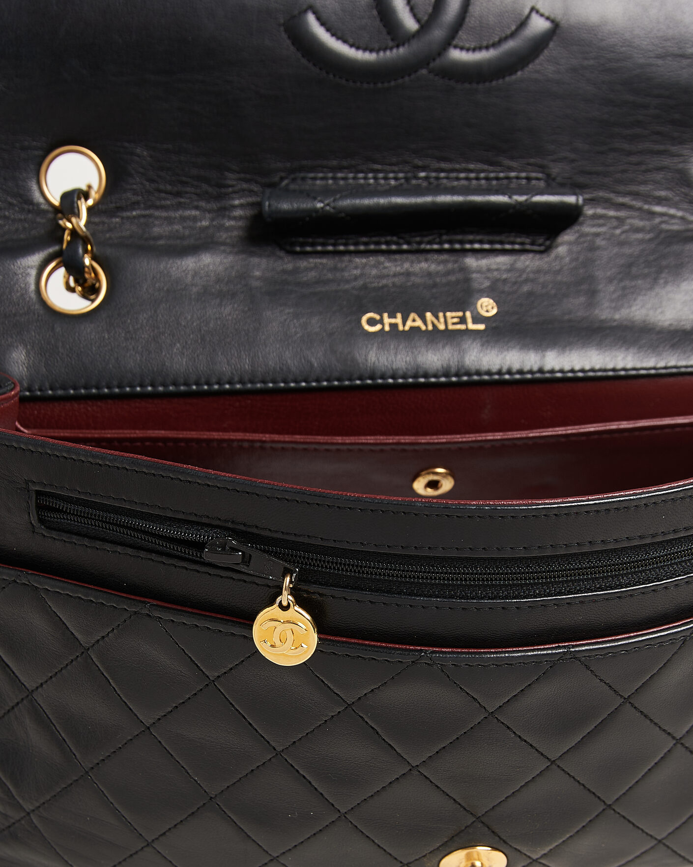 Mies | Pre-Owned & Vintage Bags | Chanel Pre-Owned | Vintage Classic Flap Bag Lambskin Black