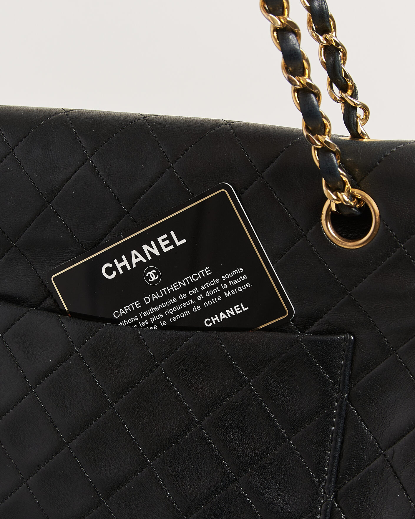 Mies | Pre-Owned & Vintage Bags | Chanel Pre-Owned | Vintage Classic Flap Bag Lambskin Black