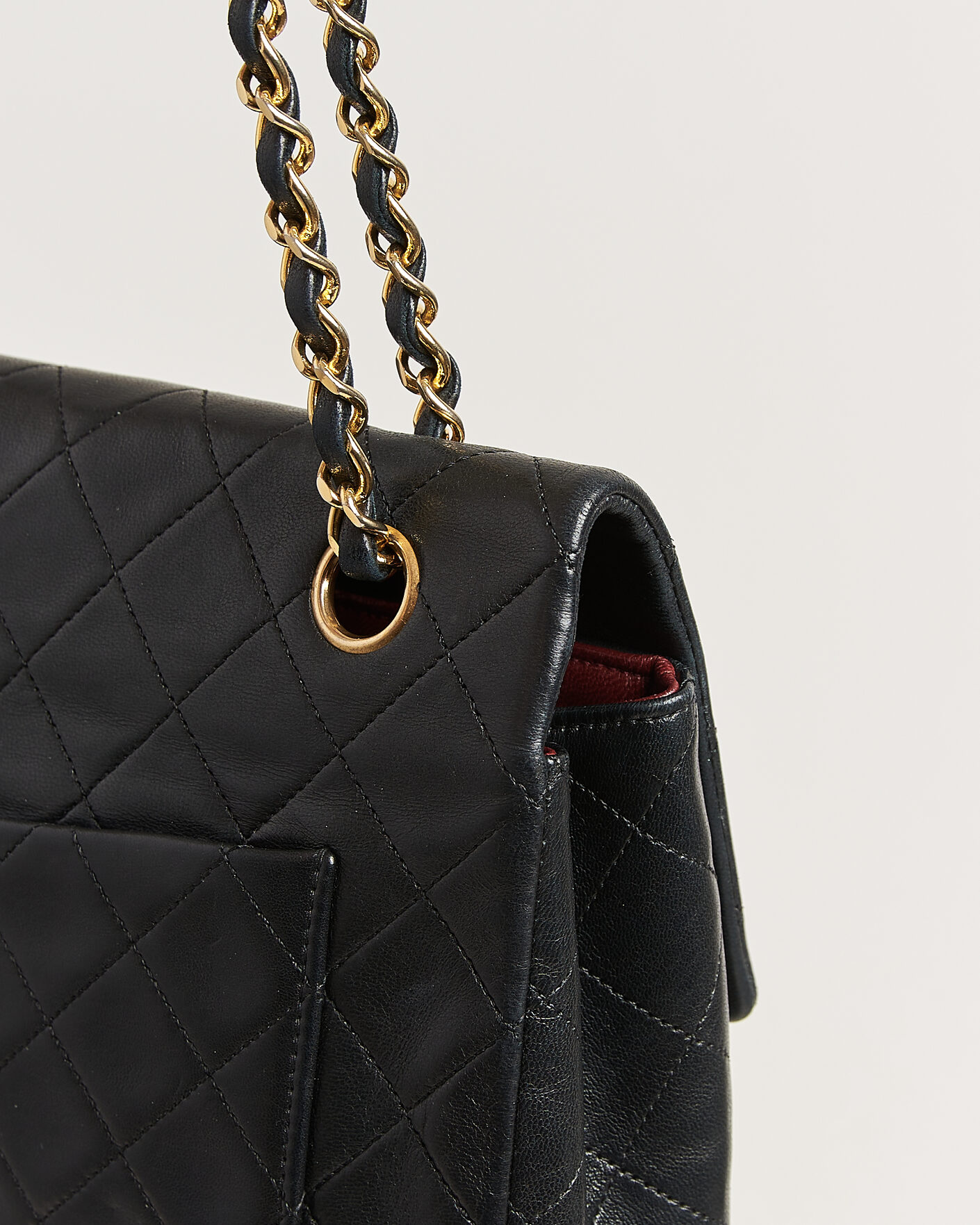 Mies | Pre-Owned & Vintage Bags | Chanel Pre-Owned | Vintage Classic Flap Bag Lambskin Black